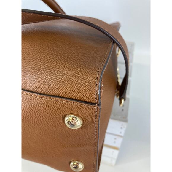 MICHAEL KORS, HAMILTON LARGE BROWN LEATHER SHOULDER BAG ASIS - Picture 9 of 15